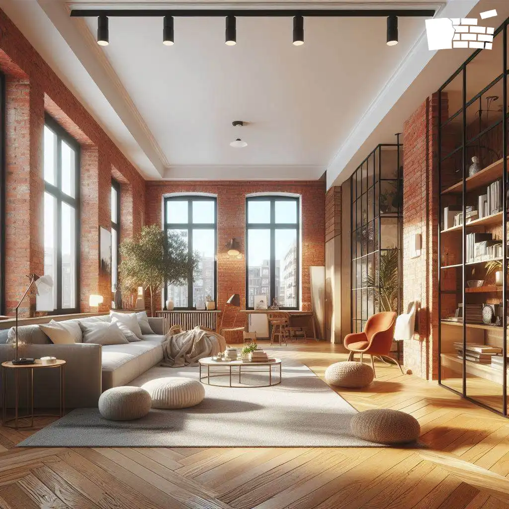 آجر قرمز در نمای داخلی
